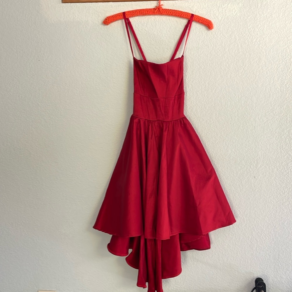 Red formal/prom dress, high/low by Windsor
